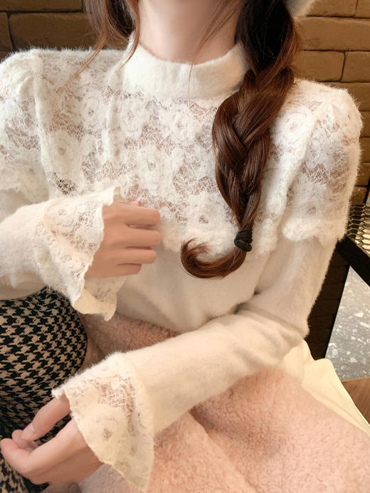 <曾小咸推荐>3.23现货秒杀 ！微信超特价！ 半高领蕾丝针织打底衫 日常159.99 立减70 秒杀89.99！！ 毛绒外套 秒杀139.99！！ 商品图11