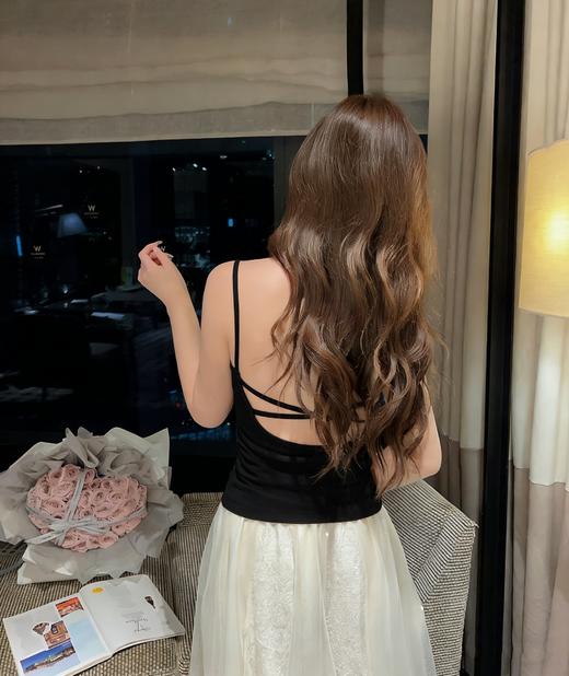 张心子【浪漫剧场】纯欲性感假两件拼色蝴蝶结可外穿美背内衣 U2603028 商品图10