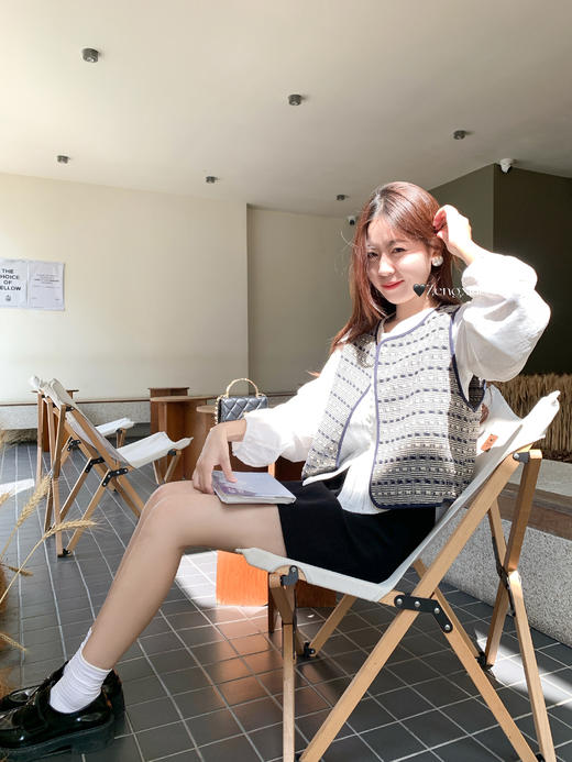 <曾小咸推荐>3.23现货秒杀 ！微信超特价！法式泡泡袖衬衫 日常179.99 立减100 秒杀79.99！！色织小香马甲秒杀69.99！ 商品图11