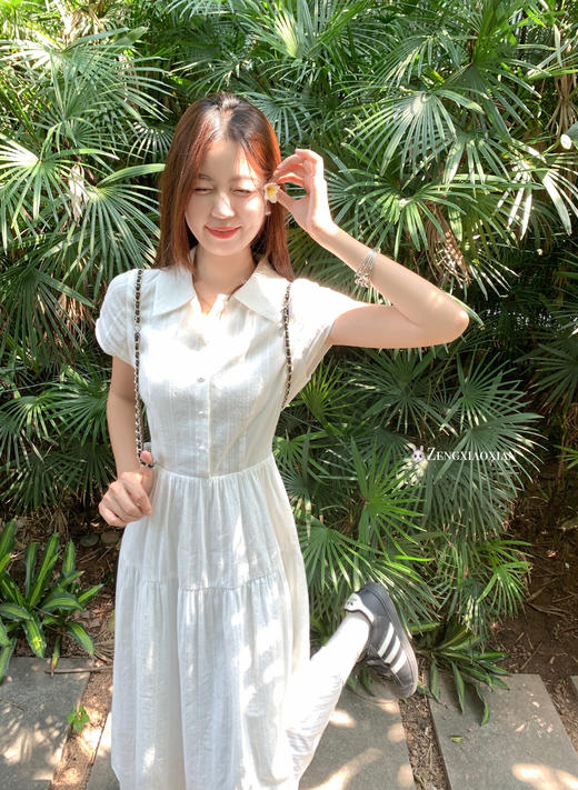 <曾小咸推荐>3.23现货秒杀 ！微信超特价！韩系V领连衣裙 日常209.99 立减80 秒杀129.99！！ 商品图5