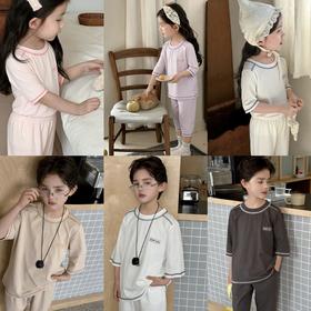 【💡宝妈闭眼囤！39.9/套】80-160码全覆盖！这款儿童莫代尔家居服软到犯规！男童女童七分袖空调服套装聚★为爱严选