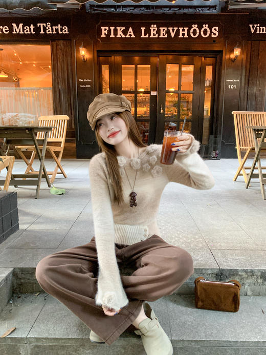 <曾小咸推荐>3.23现货秒杀 ！微信超特价！ 韩系立体花朵毛针织衫 日常199.99 立减110 秒杀89.99！！ 商品图13