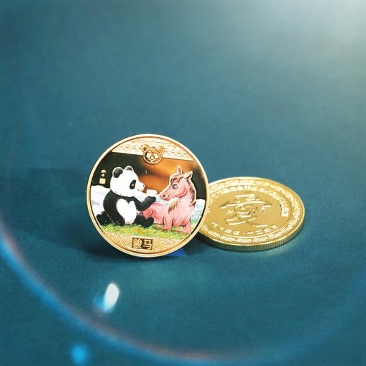 十二生肖熊猫纪念章 国画大师刘中创作  全套12枚带礼盒 商品图3