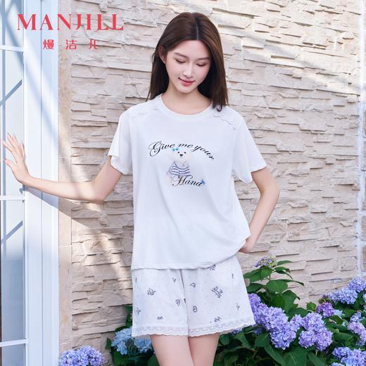 【商场同款】熳洁儿 天丝莱赛尔套装短袖短裤家居服可爱减龄26203225 商品图1