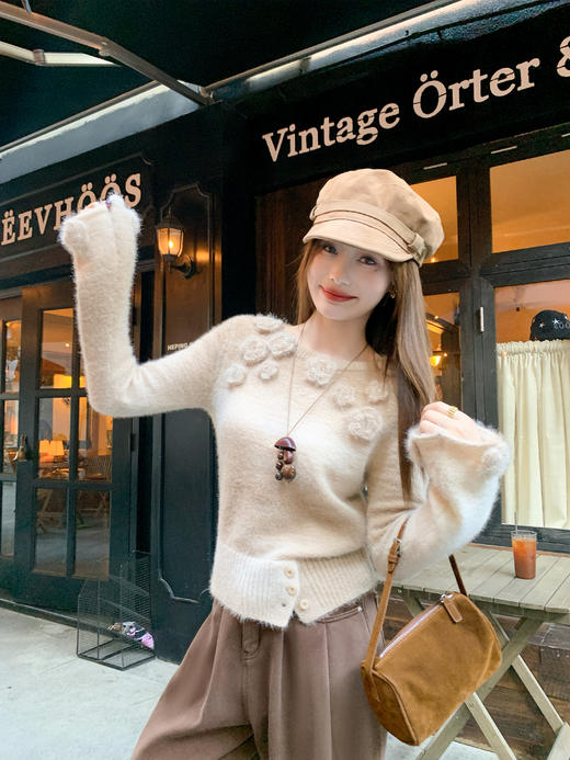 <曾小咸推荐>3.23现货秒杀 ！微信超特价！ 韩系立体花朵毛针织衫 日常199.99 立减110 秒杀89.99！！ 商品图11