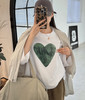 出口韩国订单晕染爱心T恤 商品缩略图5