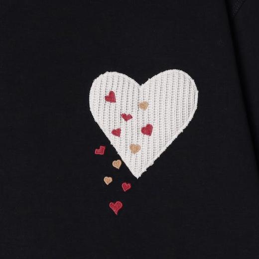 2611SDSA男装2026新款高贵轻奢简约时尚刺绣爱心设计圆领短袖T恤百搭 商品图3