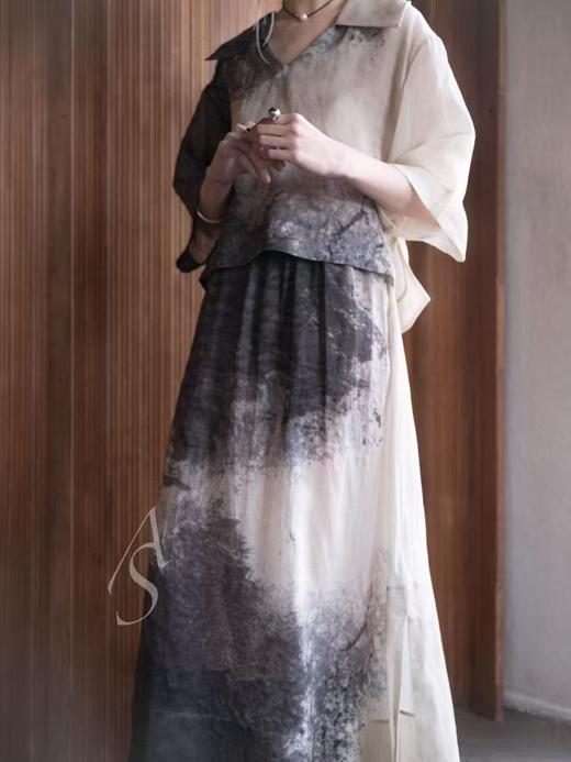 Mark Kenly Domino Tan 26PS 沙尘晕染nellie轻量苎麻半裙 商品图4