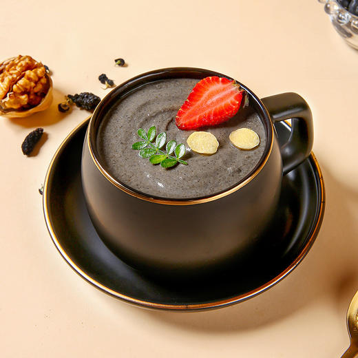 【低脂方便！老少皆宜】五黑粉黑米黑豆黑芝麻黑枸杞黑桑葚懒人冲泡早餐五谷营养代餐粉。xa 商品图2