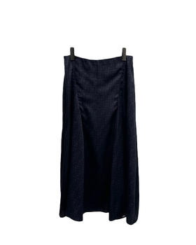 女款印花丝质压褶半裙 可配套装he011