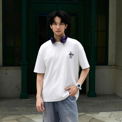 【新品上新】HX 夏季圆领短袖T恤微宽舒适S102622674101/02 商品图2