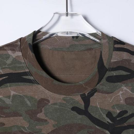 SDSA男装2026新款高贵轻奢美式迷彩刺绣字母圆领短袖T恤百搭时尚 商品图1