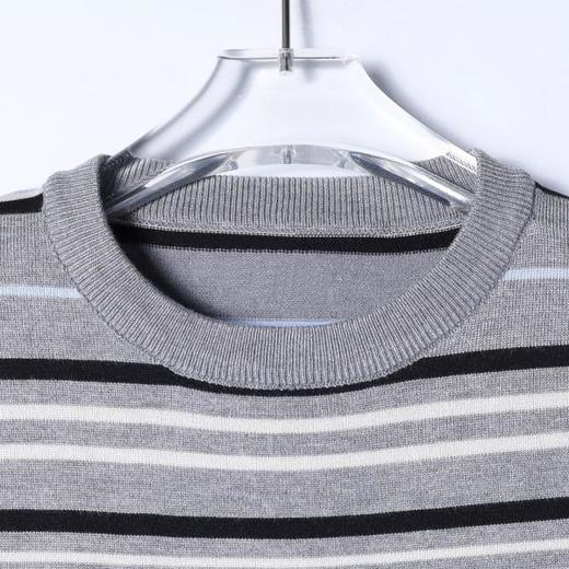 M188SDSA男装2026新款高贵轻奢老钱风撞色条纹圆领短袖T恤百搭时尚 商品图4