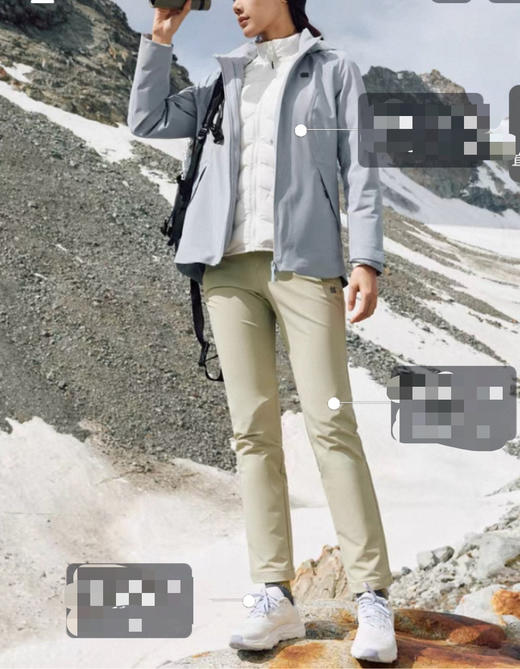 3219  渠道货 两棵树 女士户外软壳长款 我穿79码 商品图2