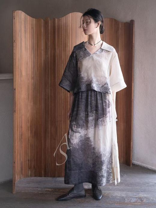 Mark Kenly Domino Tan 26PS 沙尘晕染nellie轻量苎麻半裙 商品图1