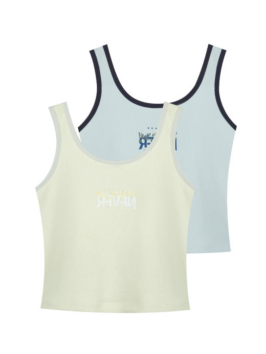 【满2件/99元】【秀黛】少女抽条罗纹背心抽条可拆卸杯垫承托贴合印花百搭背心W2776006T【门店同款】 商品图2