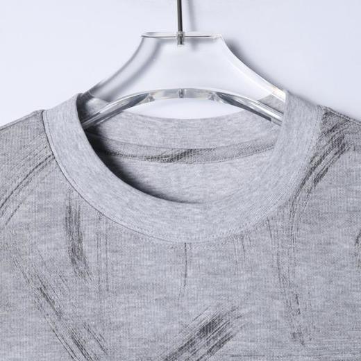 26649SDSA男装2026新款高贵轻奢美式笔刷纹理字母刺绣短袖T恤百搭时尚 商品图2