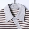 26032SDSA男装2026新款轻奢美式撞色条纹翻领短袖T恤斜纽扣设计百搭 商品缩略图2