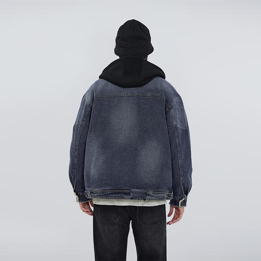 【新品上新】HX 冬季水洗牛仔短款带帽羽绒服时尚年轻C100540109101 商品图3