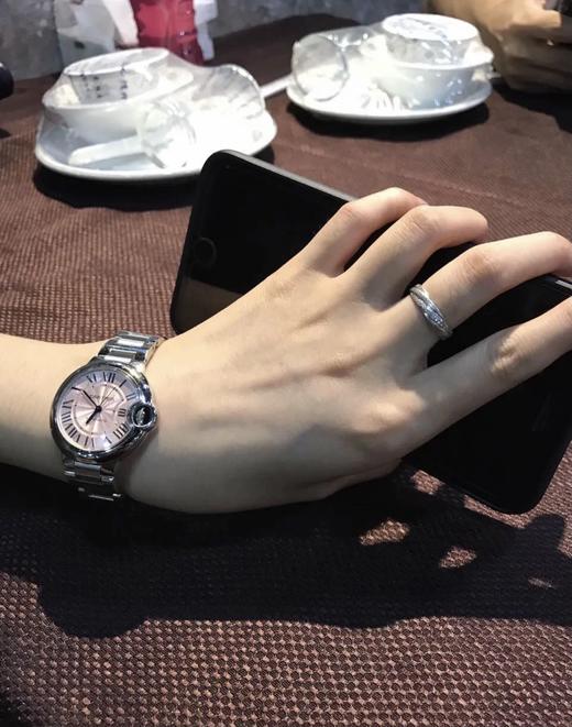 卡地亚 蓝气球粉色扭索雕纹表盘腕表 采用原版cal.076自动上链机械机芯 商品图10