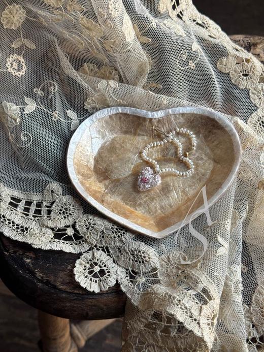 Antomoon 26SS 手工古董珠绣心型挂坠手链 商品图3