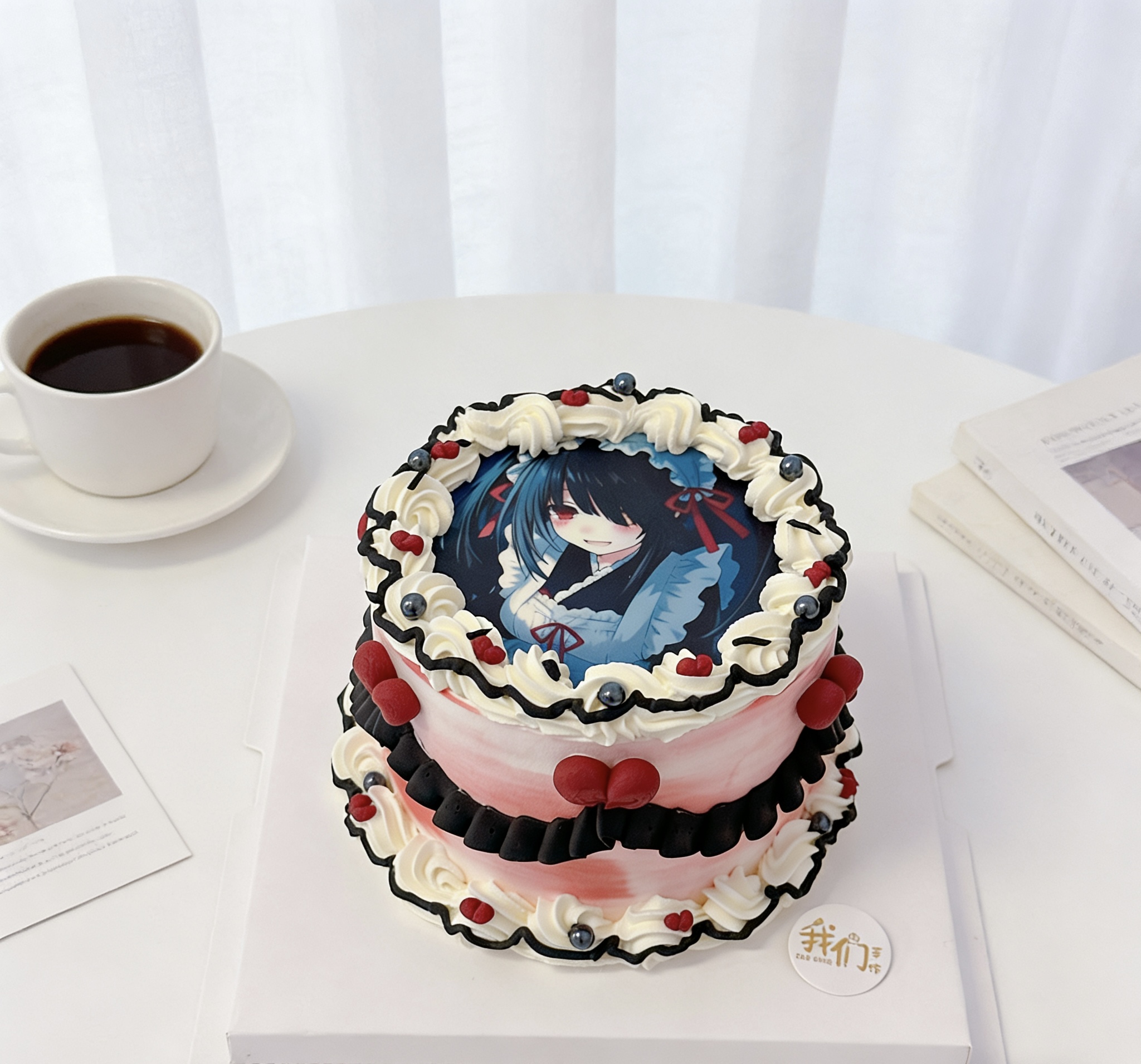 约会大作战狂三糯米纸打印蛋糕-低糖处理无添加