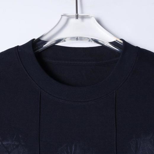 SDSA男装2026新款高贵轻奢韩版肌理压纹撞色短袖T恤百搭时尚上衣 商品图1