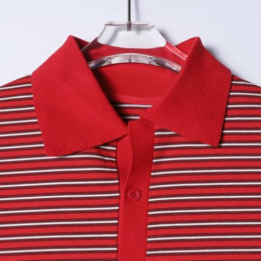 SDSA男装2026新款高贵轻奢潮牌撞色条纹翻领短袖T恤百搭简约上衣 商品图1