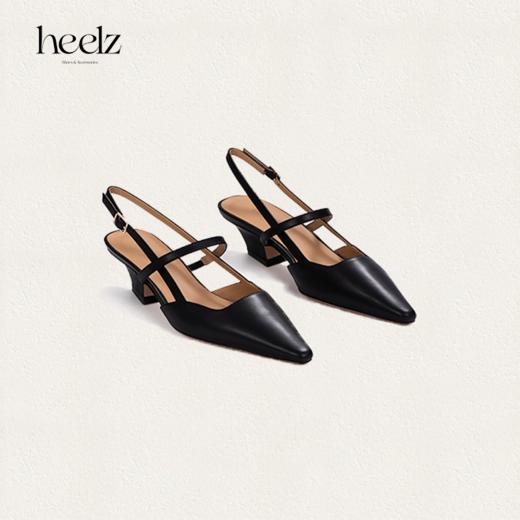 heelz设计师手工鞋履 ｜复古羊皮交叉带Sling-back 4.5公分 商品图2