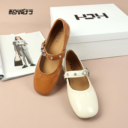 和诚行2026春季新款软底百搭芭蕾玛丽珍鞋浅口平跟单鞋2020033 商品图4