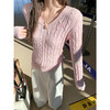 <曾小咸推荐>3.23现货秒杀 ！微信超特价！韩系麻花v领毛衣 日常169.99 立减90 秒杀79.99！！ 商品缩略图2