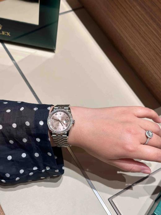 劳力士日志型系列 粉色表盘904L精钢表壳表带腕表尺寸:36mm 商品图1