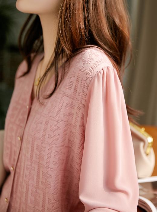 温婉轻风透气轻妩媚羊毛针织棉莱赛尔混纺针织衫 商品图1