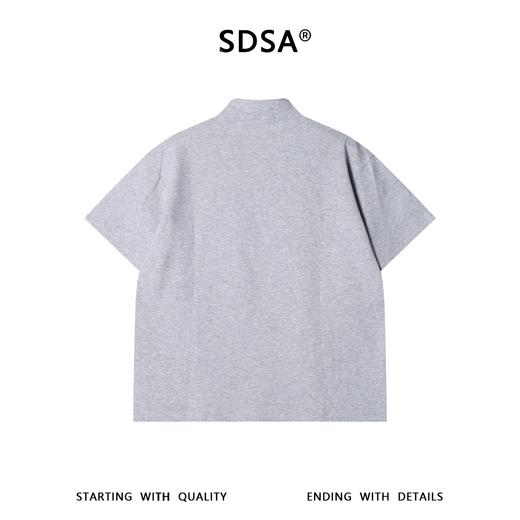51014SDSA男装2026新款轻奢潮牌半拉链立领短袖T恤撞色明线设计百搭 商品图5