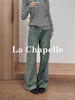 专柜实拍【莱赛尔+棉】拉夏贝尔/La Chapelle舒适柔软高腰宽裤袢单扣复古设计感牛仔裤宽松拖地长裤 商品缩略图1