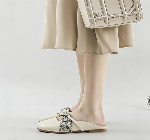 【妮悦怡  法式半拖单鞋】35-40码，PU材质，上脚轻盈不磨脚，防滑耐磨鞋底，春夏的百搭小单鞋~ 商品图3