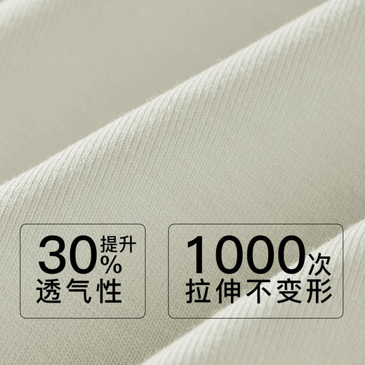 【7.5折限时特惠】【秀黛】男圆领简约短袖套装棉质挺括撞色折边立体织标圆领H型廓形短袖睡衣家居服【有M】W2550016T【门店同款】 商品图5