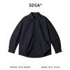 SDSA男装2026新款高贵轻奢韩系纯色双层领宽松长袖衬衫百搭痞帅 商品缩略图0