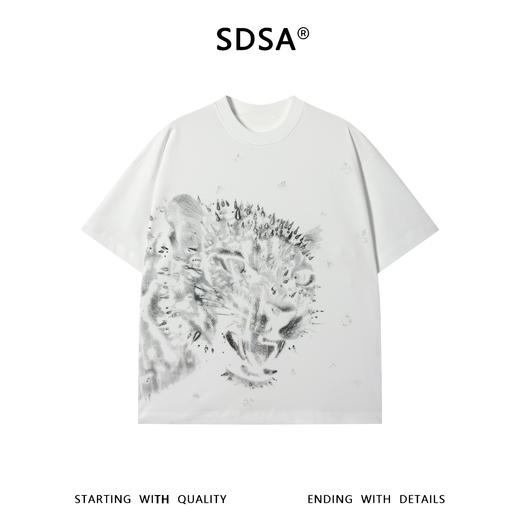 68508SDSA男装2026新款高贵轻奢潮牌豹水墨印花短袖T恤百搭时尚上衣 商品图1