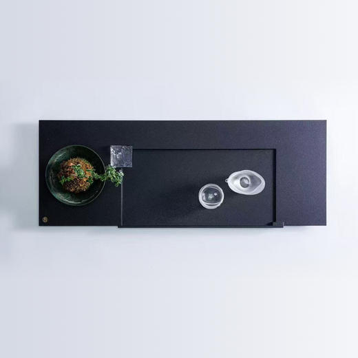 缘石台/茶盘/清凉境/80*30*3瑞典黑+水晶 商品图0