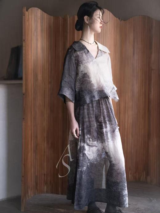 Mark Kenly Domino Tan 26PS 沙尘晕染nellie轻量苎麻半裙 商品图3