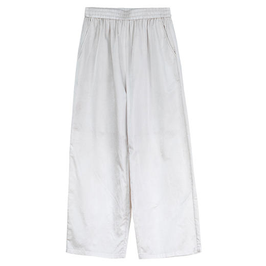 牧衣游原创 重磅丝棉净色裤子新款宽松显瘦松紧腰百搭休闲裤 拾仪 商品图4