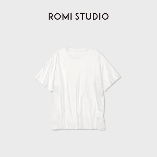 ROMI STUDIO”极简主义“舒适柔和磨毛棉感宽松打底短袖 RWCSSG7270 商品图5