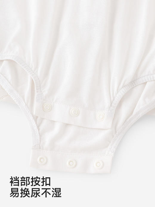 英氏婴儿连体衣女宝宝衣服夏季防蚊短袖纱裙爬服哈衣YRHGJ2S044A 商品图3