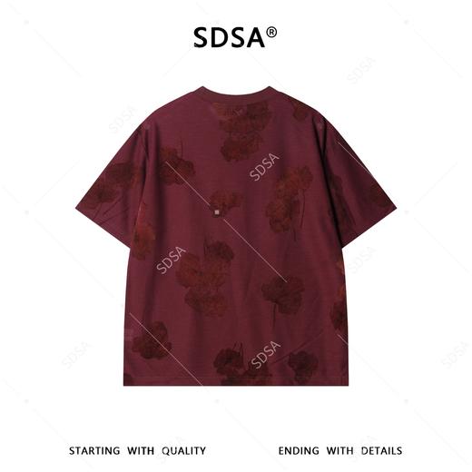 26T187SDSA男装2026新款高贵轻奢潮牌简约满印花卉圆领短袖T恤宽松上衣 商品图4
