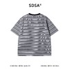 SDSA男装2026新款轻奢韩版撞色细条纹圆领短袖T恤百搭宽松上衣 商品缩略图4