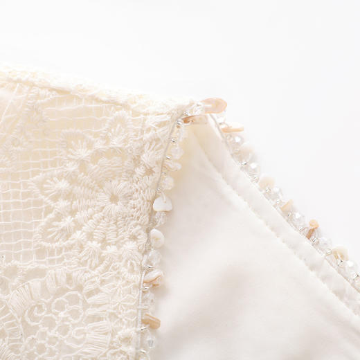 「高货wl」全新升级【铂金会员367/天猫489/差价122】(71446)洛诗琳浪漫法式亮片刺绣连衣裙2026夏季气质收腰连衣裙 商品图2