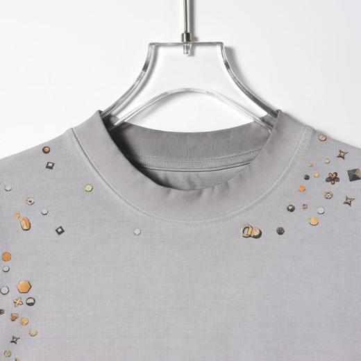 68815SDSA男装2026新款高贵轻奢撞色波点印花圆领短袖T恤渐变百搭舒适 商品图2