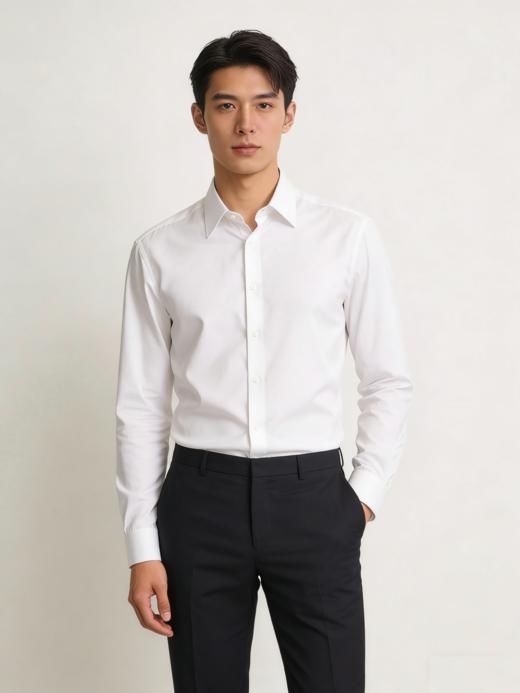 G2000男装SS26商场新款【BLACK】【方便易熨】桑蚕丝棉混纺时尚衬衫61421412 商品图2