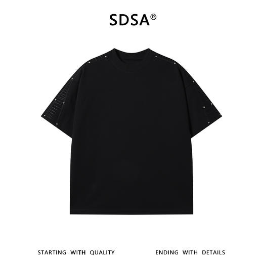 68398SDSA男装2026新款高贵轻奢痞帅珠子缝线设计圆领短袖T恤百搭高街 商品图4